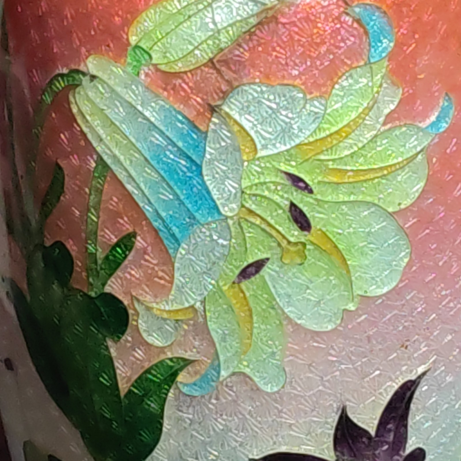 Antique Japanese Ginbari Floral Vase 12cm