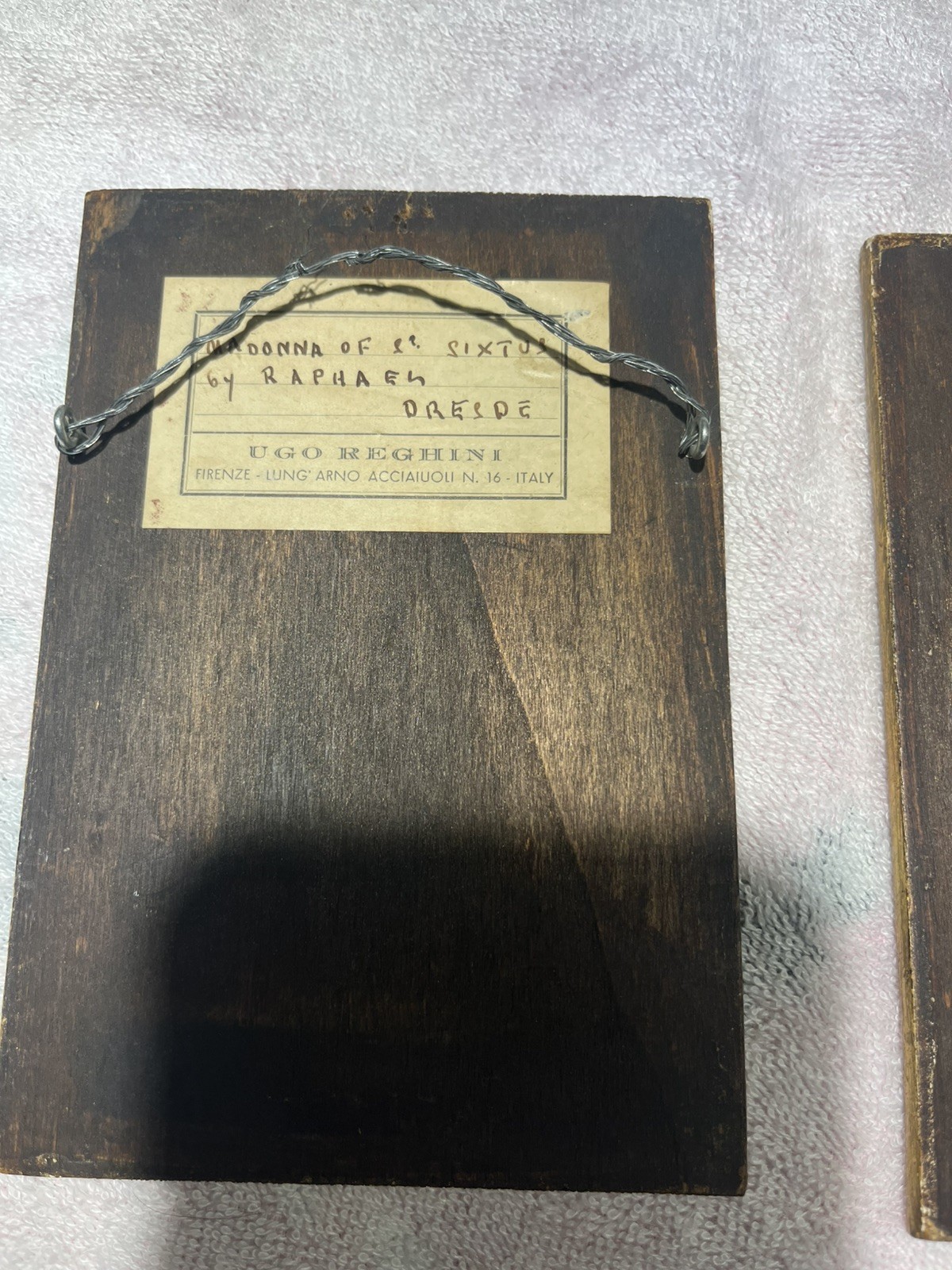 Mona Lisa Lot Of 2 plaques Gold Wood Very Rare Unique!! By Ugo Reghini