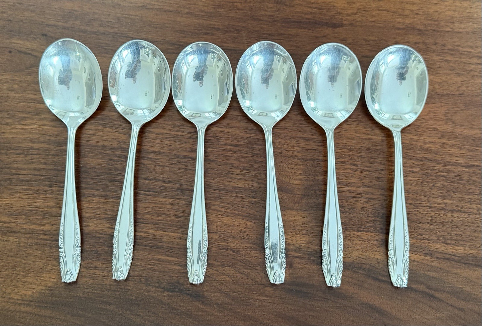 Wallace Stradivari Sterling Silver Cream Soup Spoon – No Monogram – 6 Available