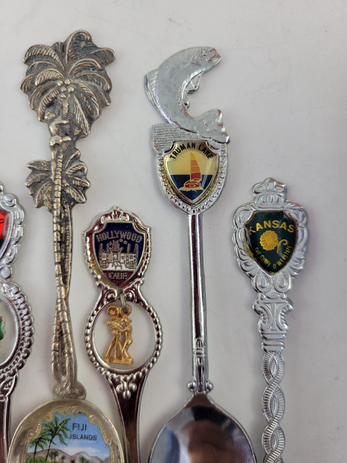 17pc Set of Vintage Souvenir Spoons Germany, Arizona, London, Vegas, Paris