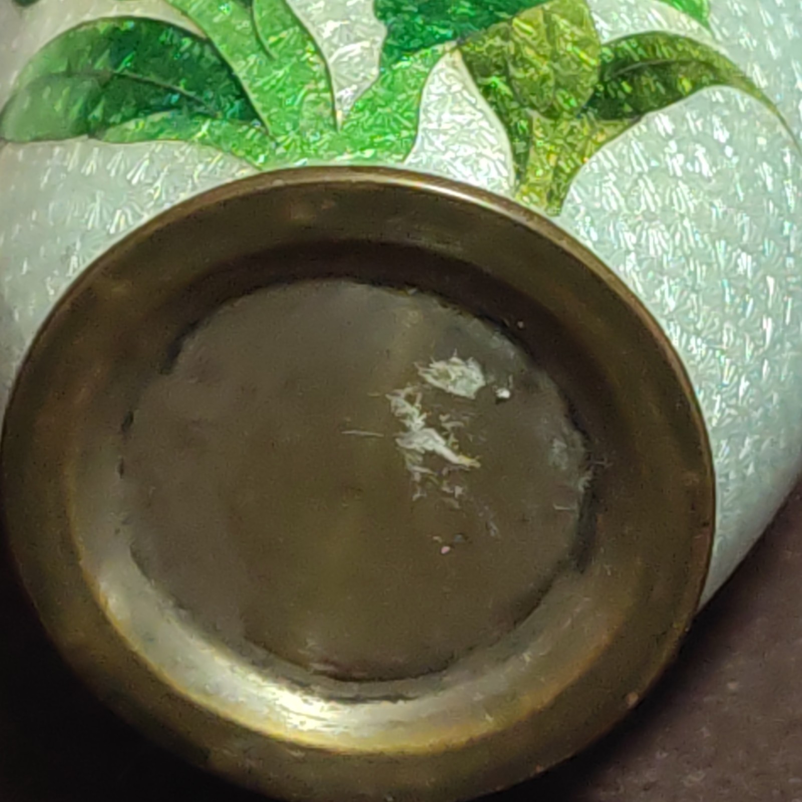 Antique Japanese Ginbari Floral Vase 12cm