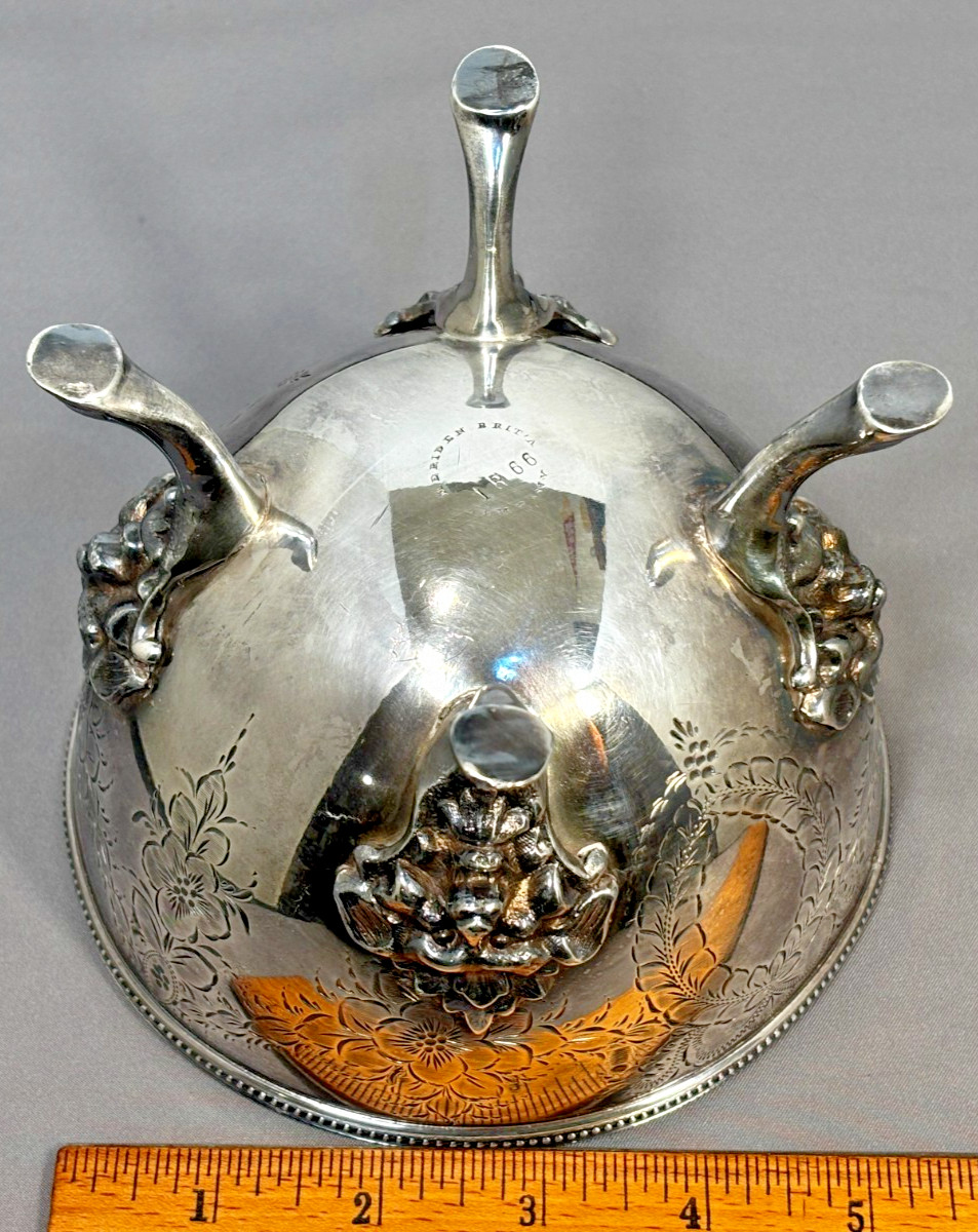 MERIDEN BRITANNIA CO SILVER PLATE Tea Waste Bowl C.1872 AESTHETIC MOVEMENT