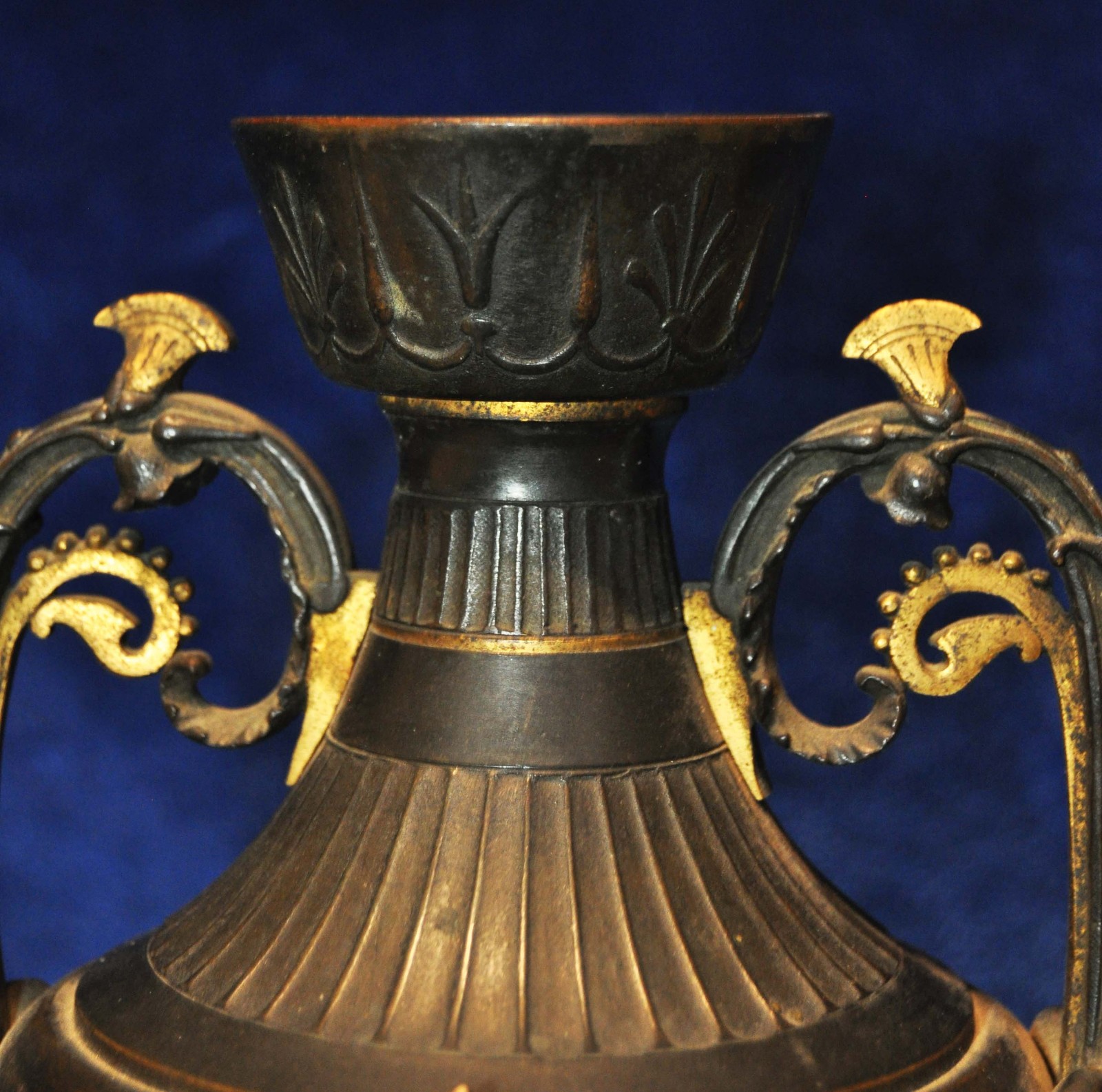 NEOCLASSICAL BRONZE URN GILT MARBLE RELIEF GRAND TOUR GREEK ROMAN BUST EGYPTIAN