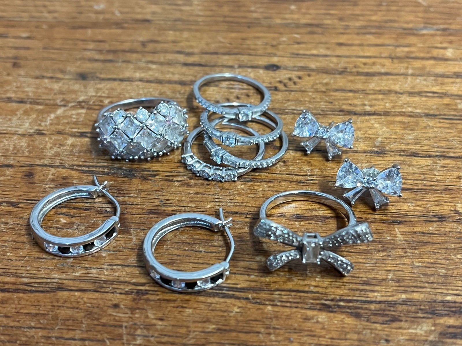 Vintage Sterling Silver Scrap Jewelry Lot .925 Rings Earrings 23.15 g Grams