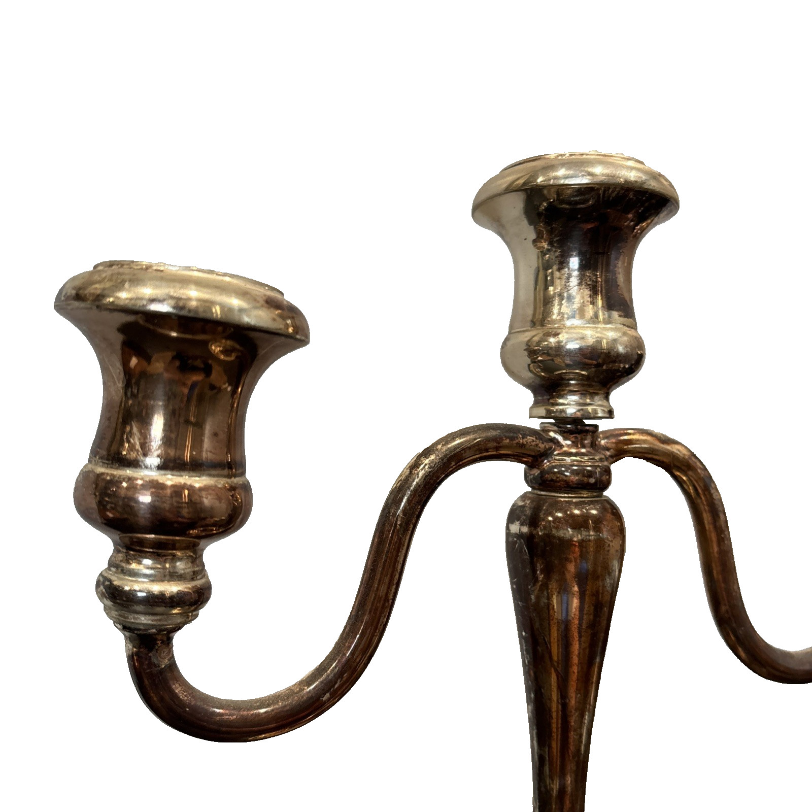 Sheffield Silver Co Silverplate Candlestick Italy Elegant 9 3/4” 9 1/4″ Romance