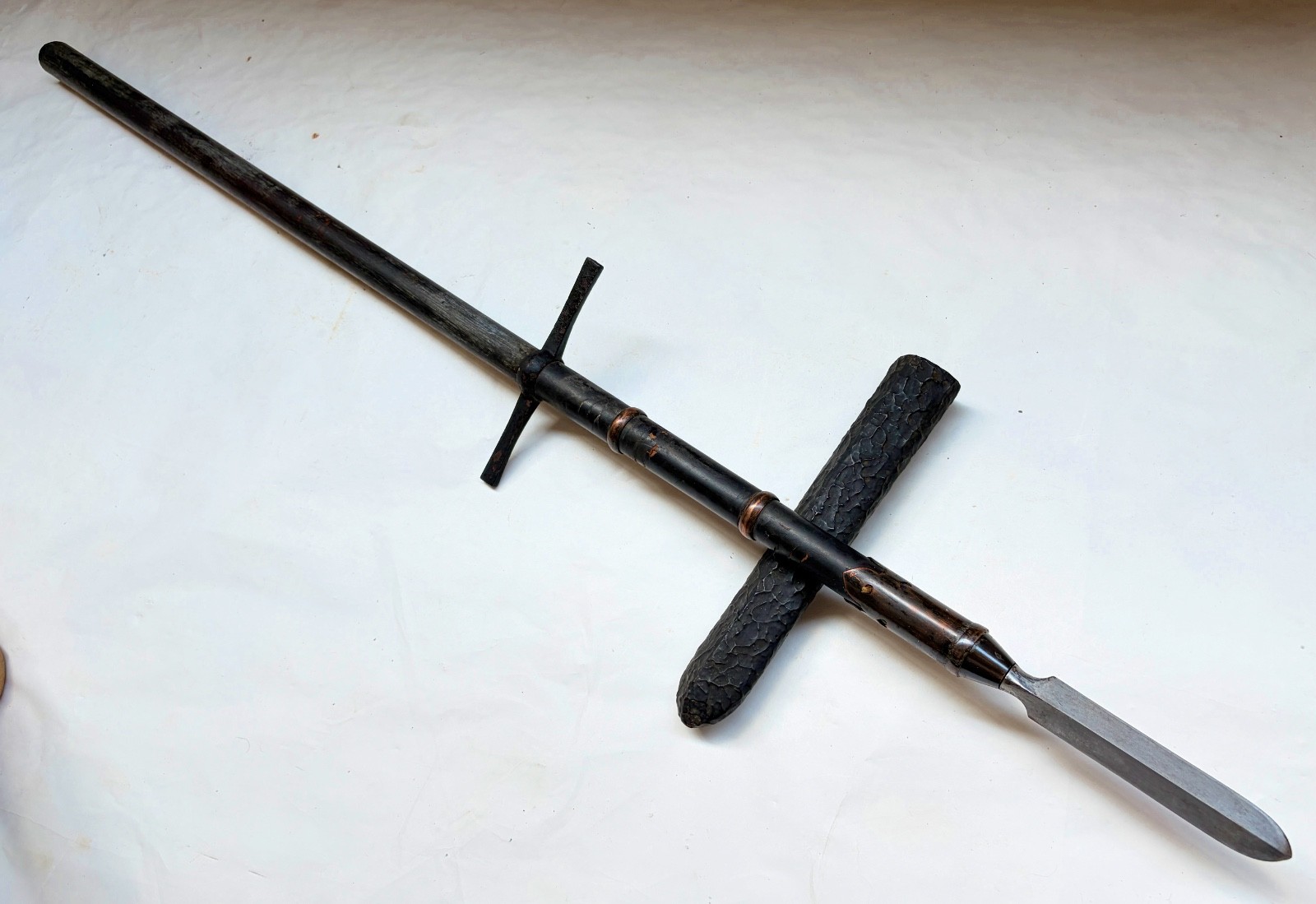Antique japanese yari with long koshirae
