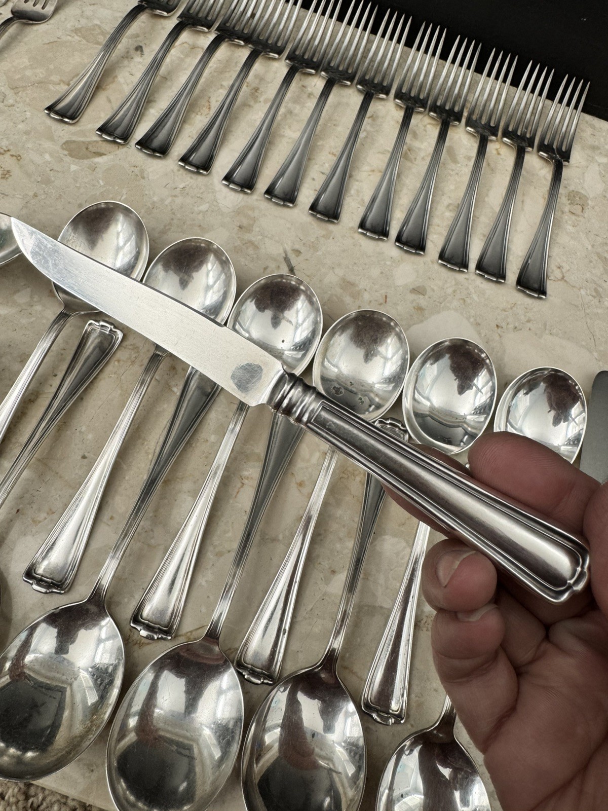 Vtg 1847 ROGERS BROS 83Pc Cromwell 1912 Silver Plate Flatware Place Settings