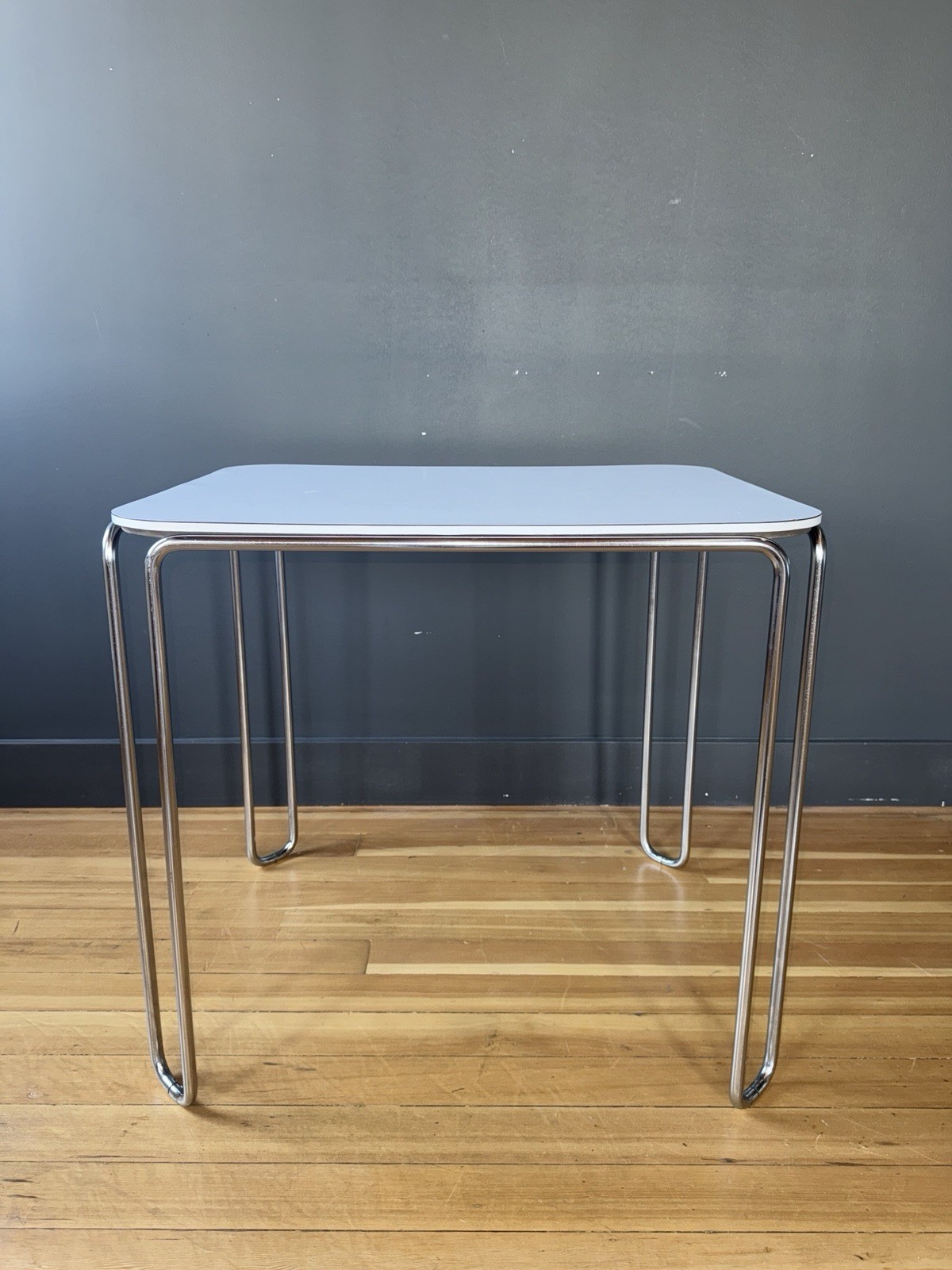 Marcel Breuer B10 Bauhaus Table — GF Business Equipment, 1970s Tubular Chrome