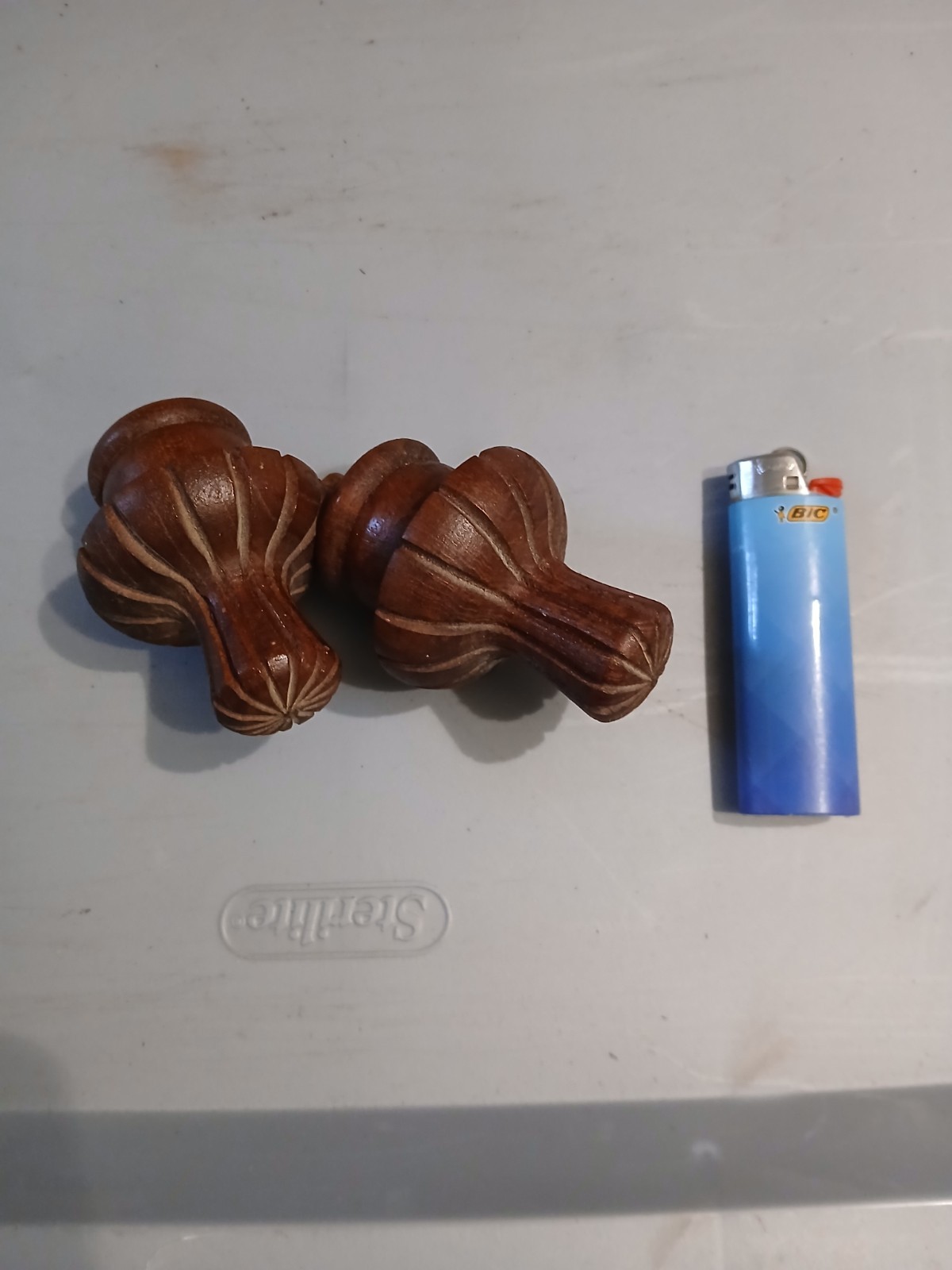 Antique Decorative Wooden Pieces Set Of 2