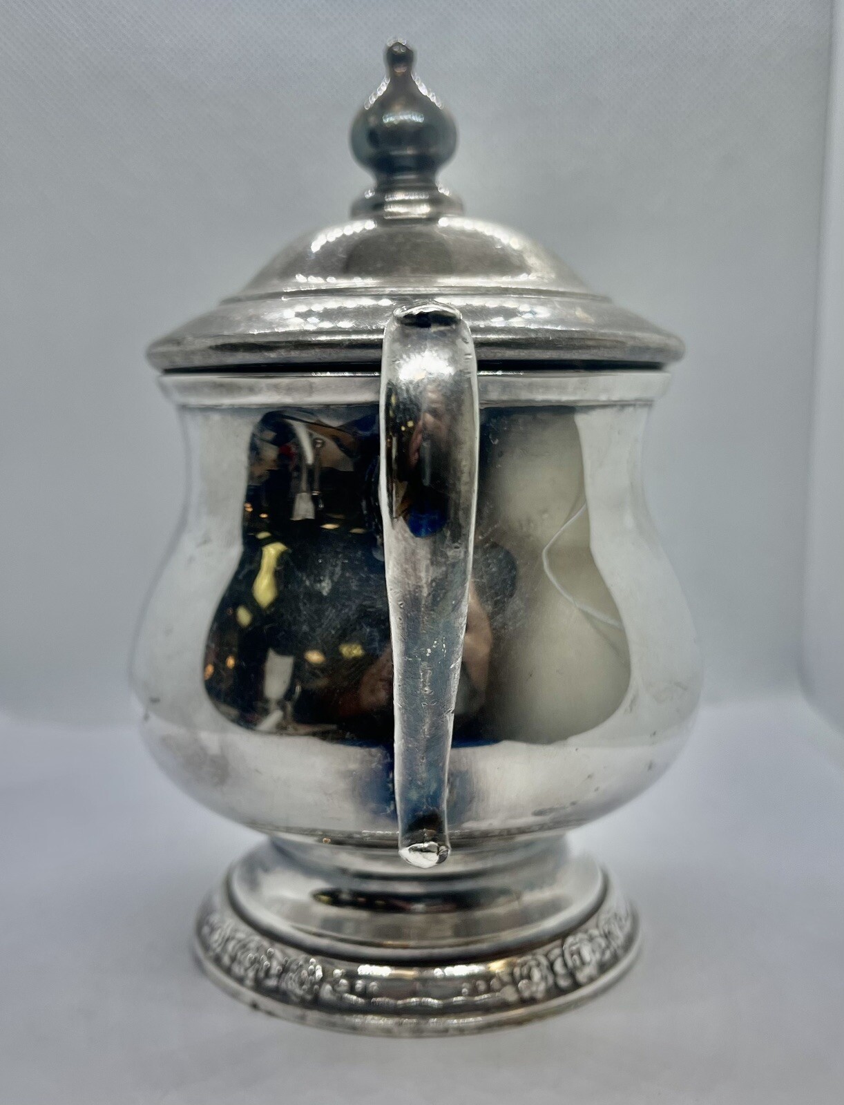 Camille silver co silver plated sugar pot 9 inch height 438 grams estate vintage
