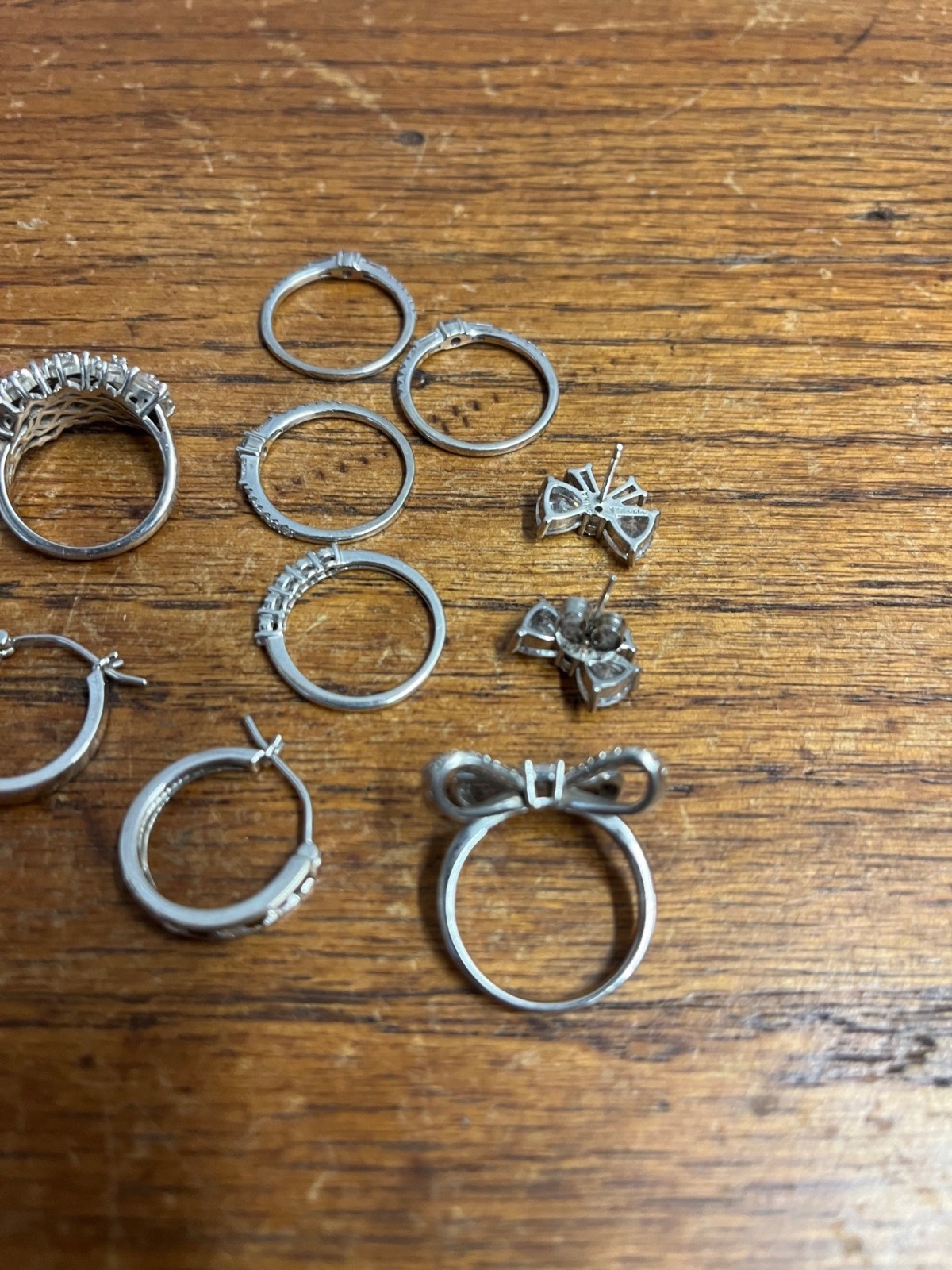 Vintage Sterling Silver Scrap Jewelry Lot .925 Rings Earrings 23.15 g Grams