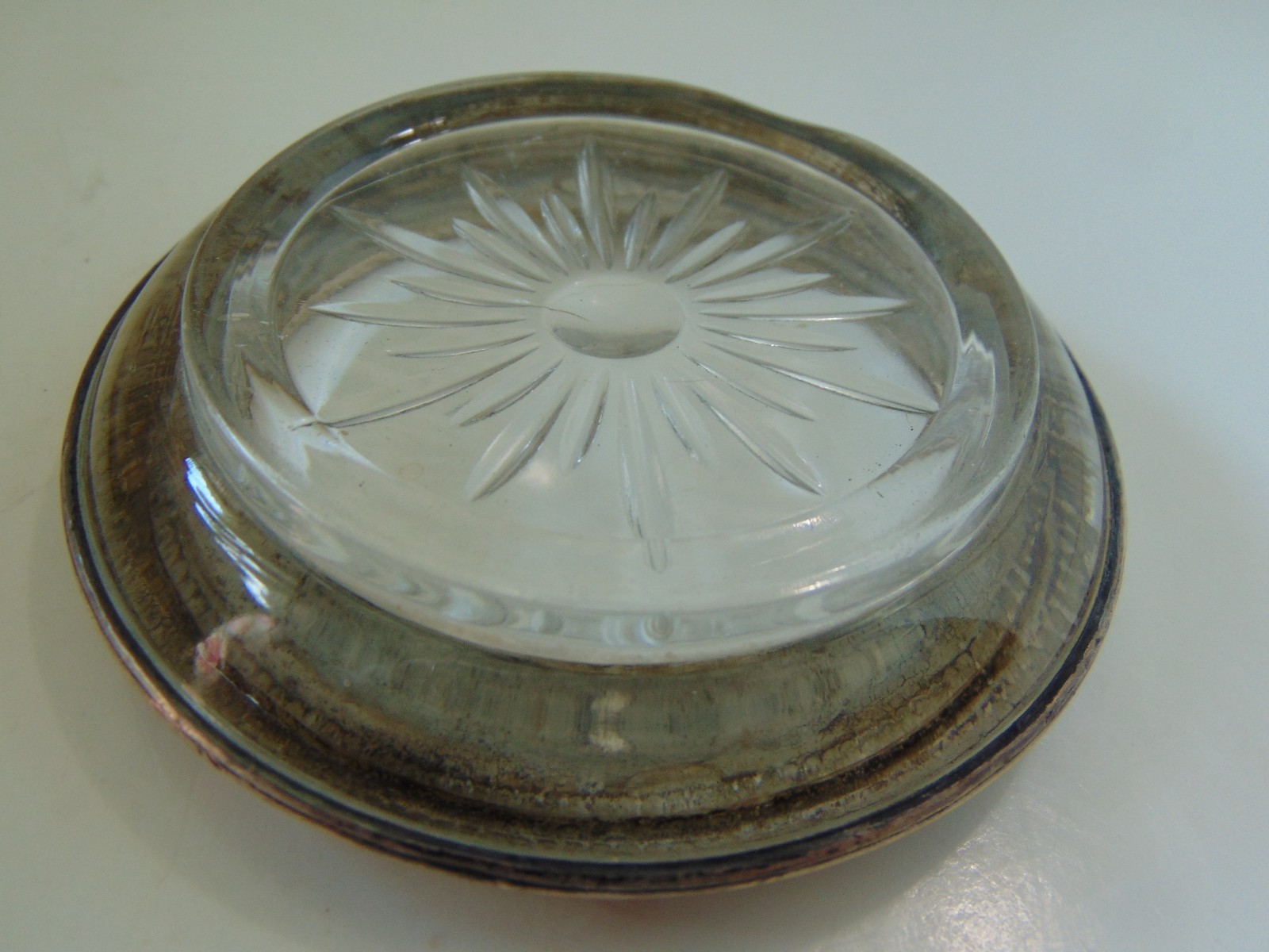 Frank M. Whiting & Company- Sterling Silver & Glass Coasters Set of 2 Vintage