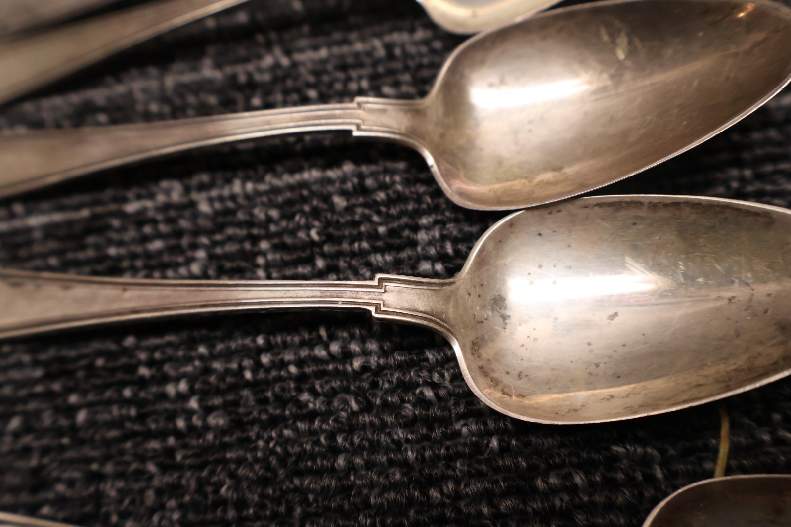Gorham Etruscan Sterling lot of 6 spoons mono 1917 1918