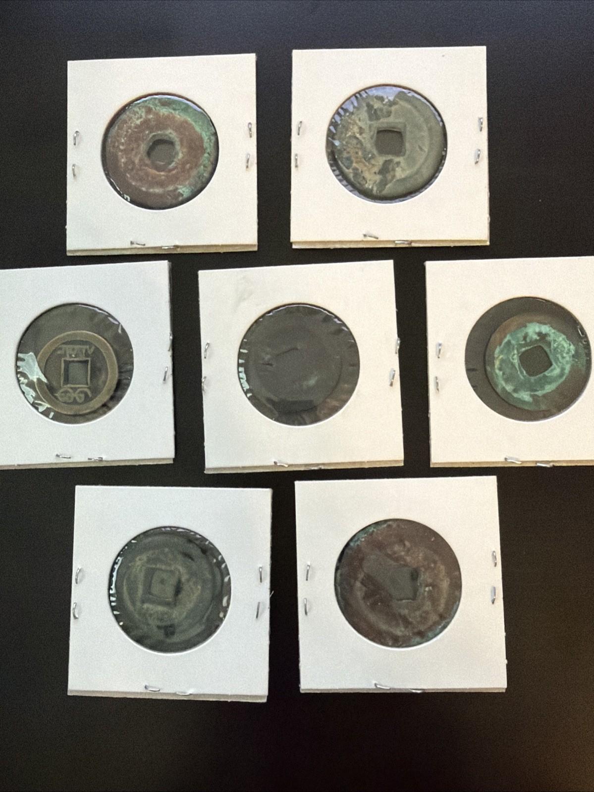 Ancient China Money Coin Lot of 7 Old Chinese Coins Circulated Burial