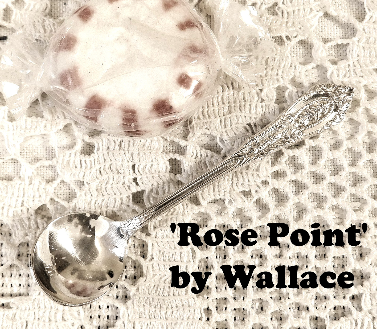 Rose Point (’34) ~ Salt Spoon (2 3/8″) ~ Wallace Sterling ~ 4g ea ~ 10 available