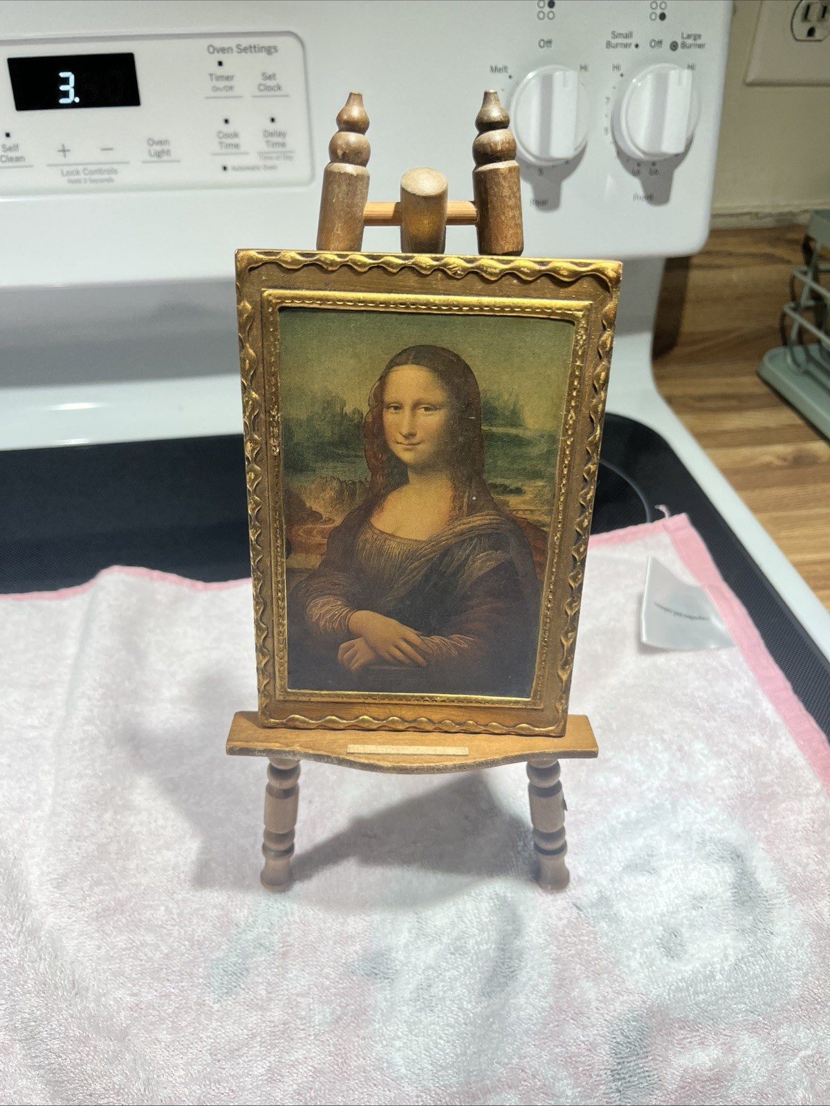 Mona Lisa Lot Of 2 plaques Gold Wood Very Rare Unique!! By Ugo Reghini