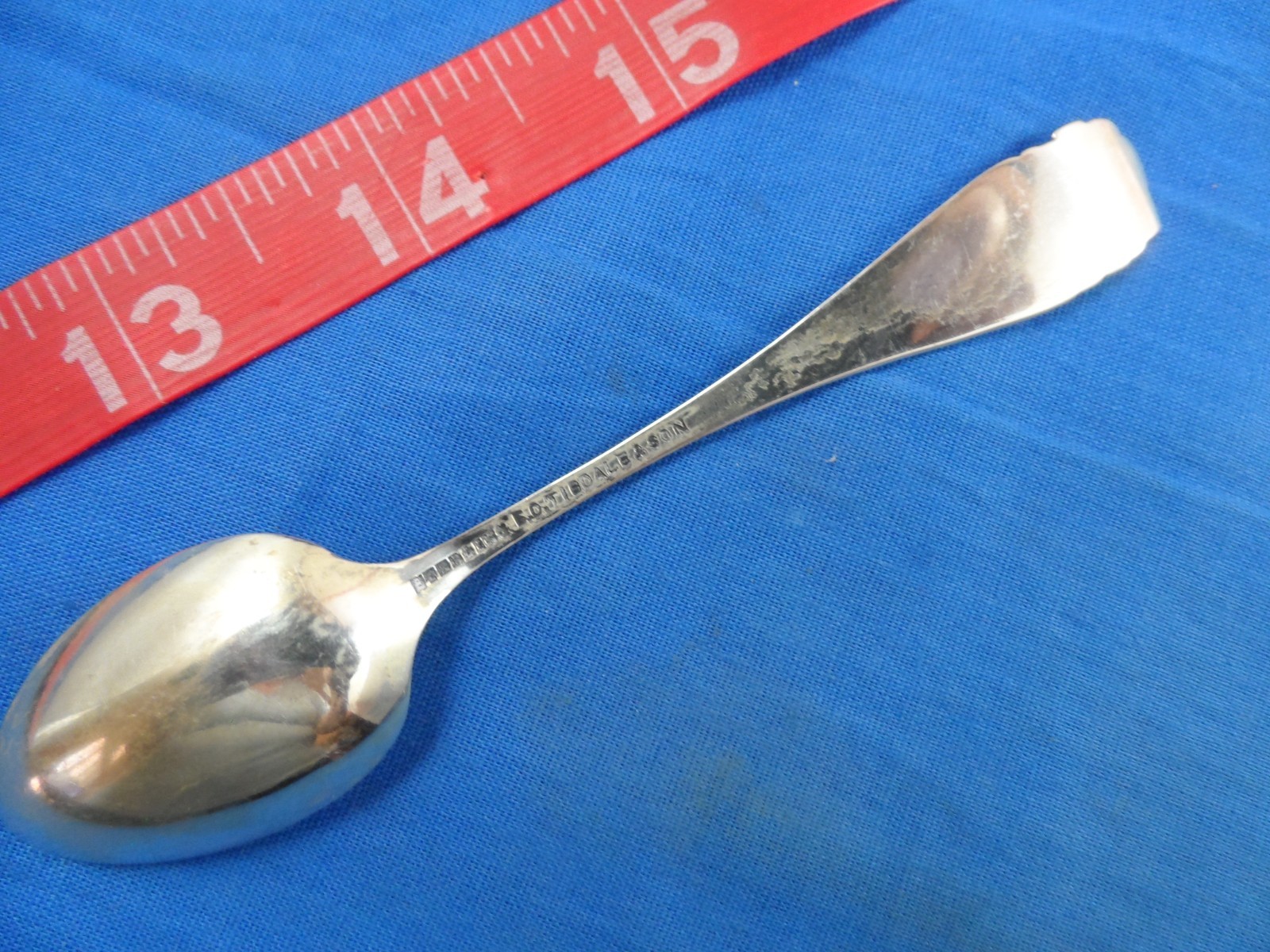 Antique Taunton Massachusetts 4-3/8″ Sterling Silver Souvenir Spoon Tisdale Son