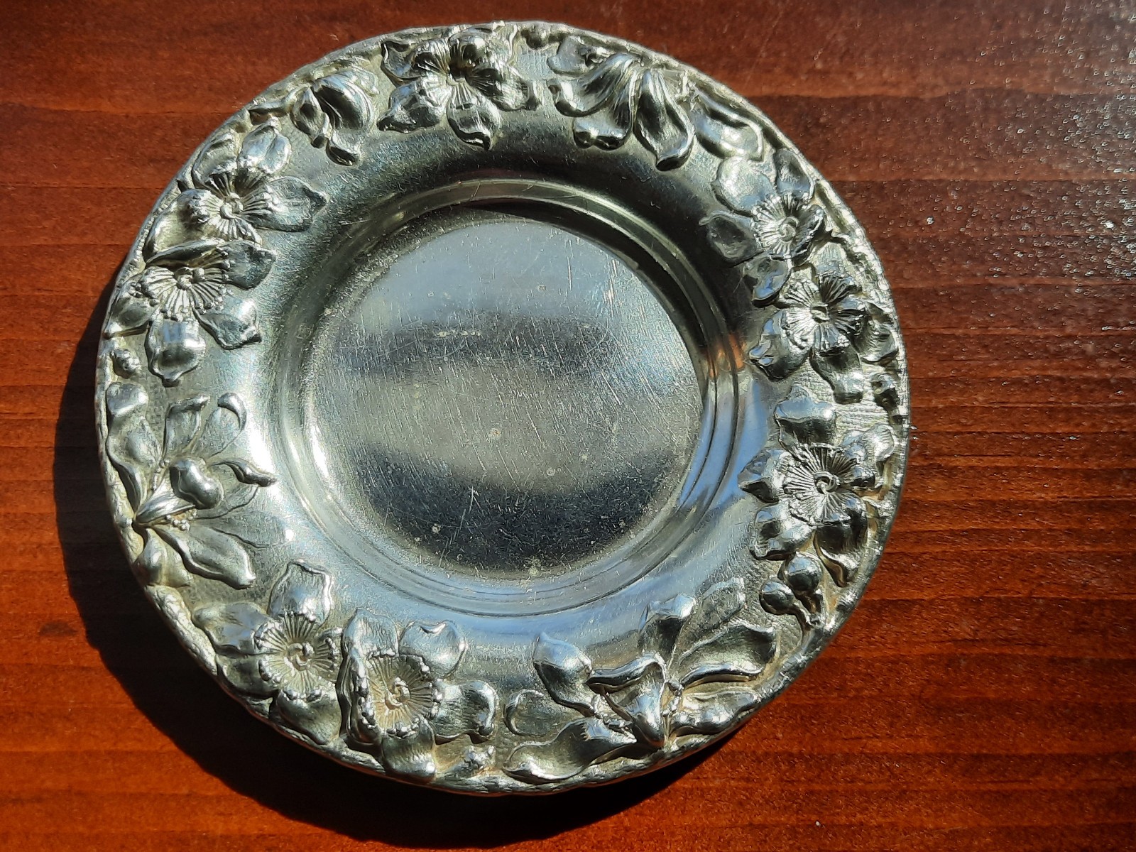 Sterling Silver Shiebler Floral Butter Pat No. 2772