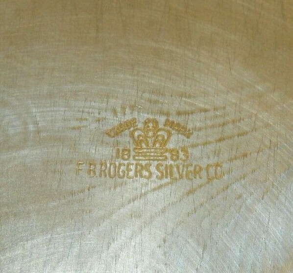 ANTIQUE F.B. ROGERS SILVER CO. TRADEMARK 1883 SILVER-PLATED DUAL-HANDLE TRAY