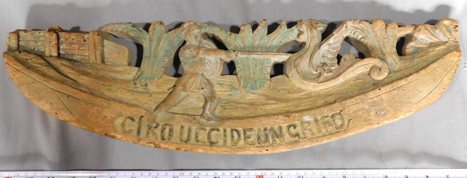 Antique Wood Carving 18th century Italian Renaissance style Cyrus Kills Griffin