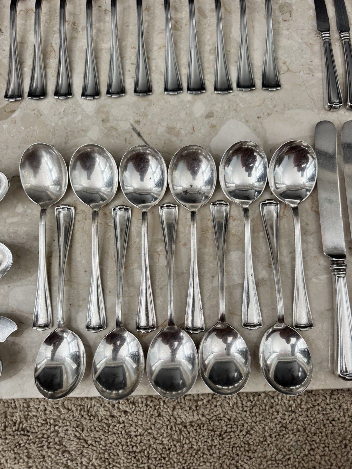 Vtg 1847 ROGERS BROS 83Pc Cromwell 1912 Silver Plate Flatware Place Settings