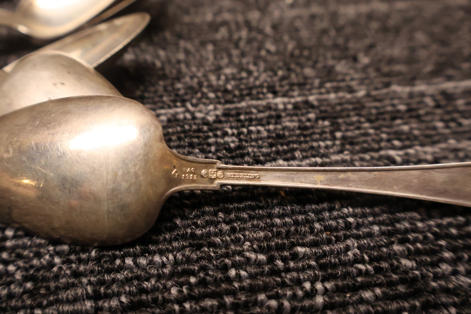Gorham Etruscan Sterling lot of 6 spoons mono 1917 1918