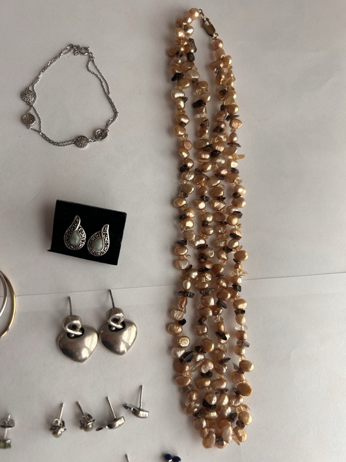 Lot Of Mix Jewelry 925 Sterling Silver And Beads