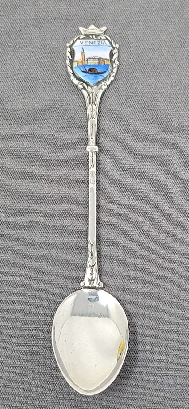 Set 2 Vintage Italy 800 Silver Souvenir Souvenir Demitasse Spoons