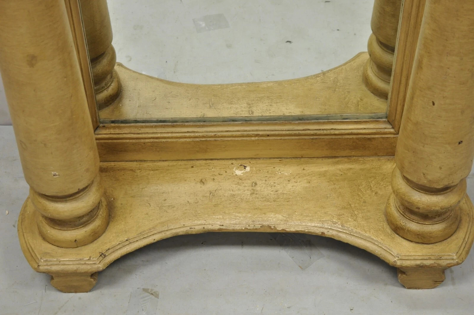 Antique American Victorian 88″ Tall Hall Entry Mirror with Pedestal Plant Stands