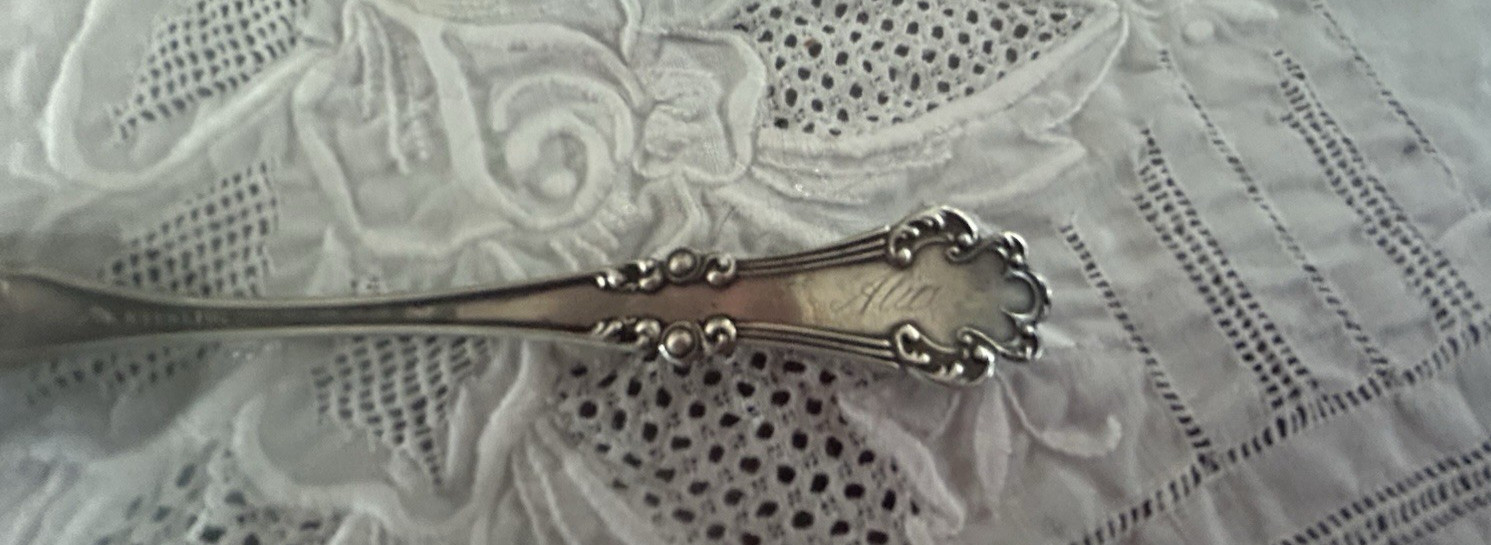 Antique Sterling Souvenir Spoon “School House Stanton NEB” !