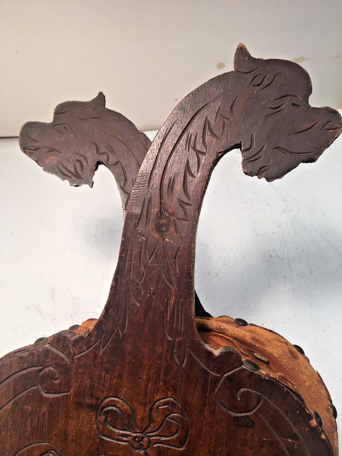 ANTIQUE BLACK FOREST ITALY FRANCE WOOD CARVED FIREPLACE BELLOWS FLEUR DE LIS