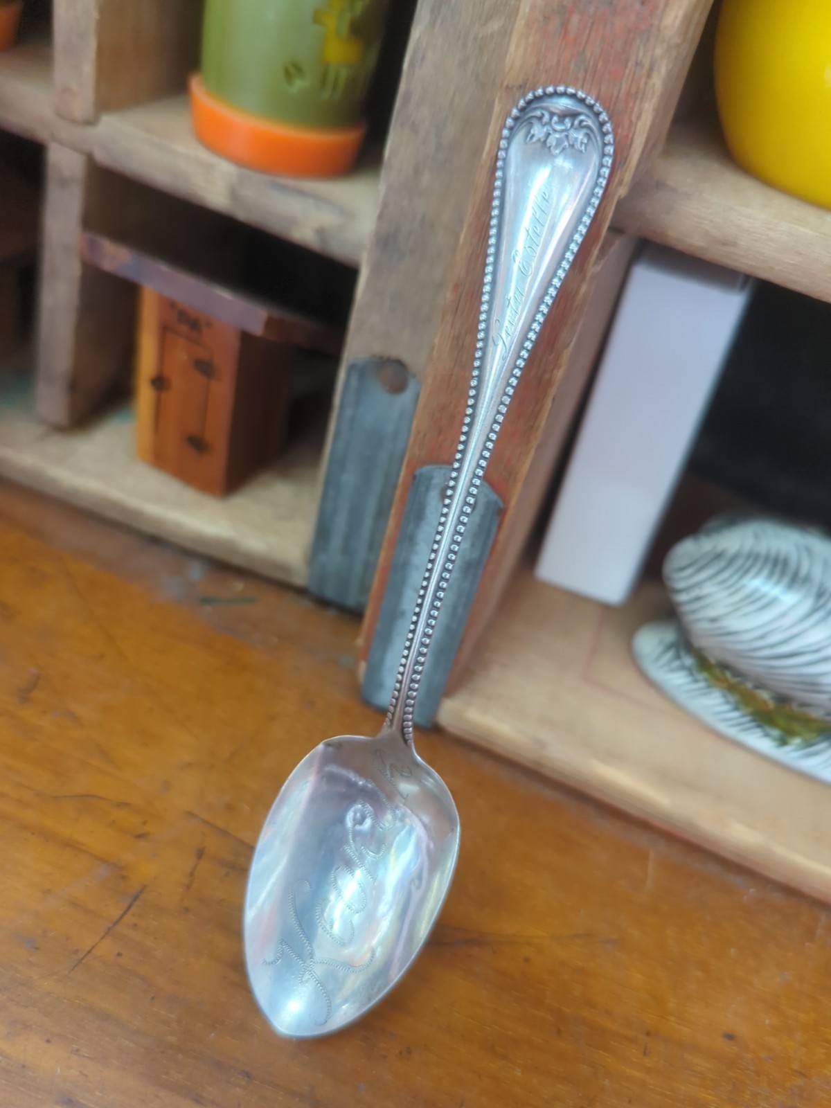 Sterling Silver Antique Iowa Souvenir Spoon Keokuk