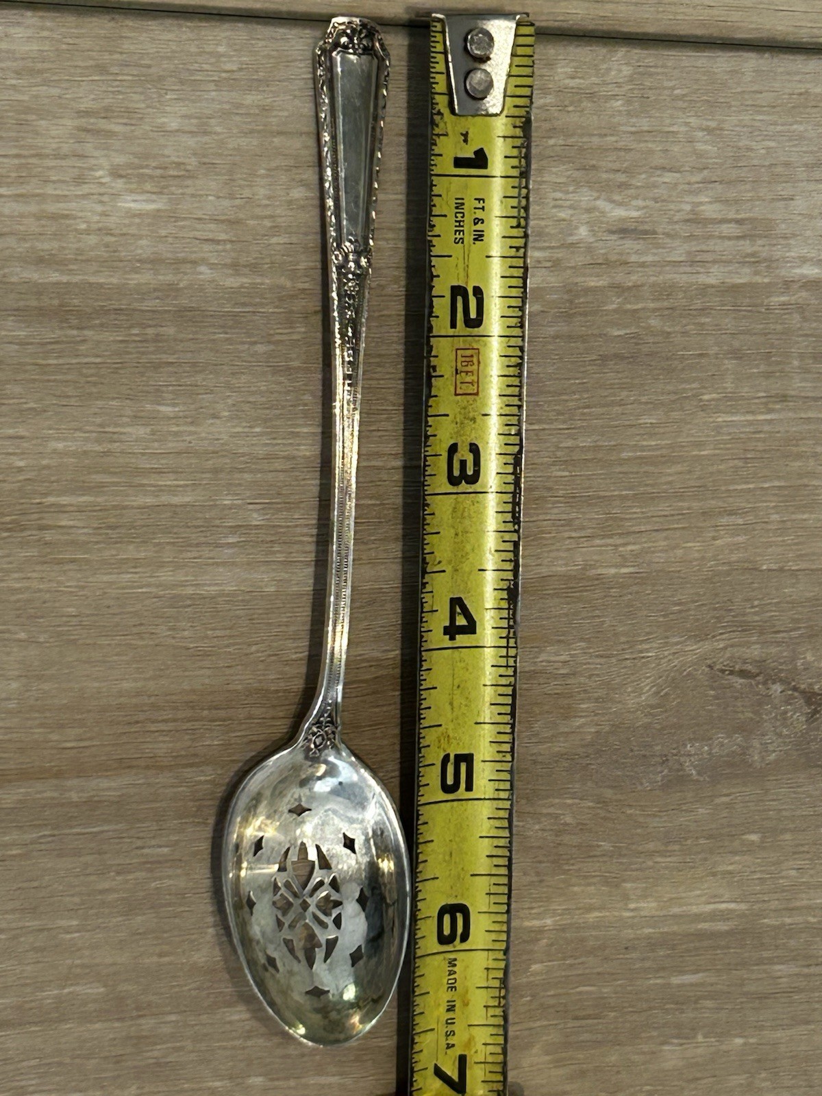 Sterling Silver Louis XIV Towle Sterling Pierced Bowl Slotted Olive Spoon