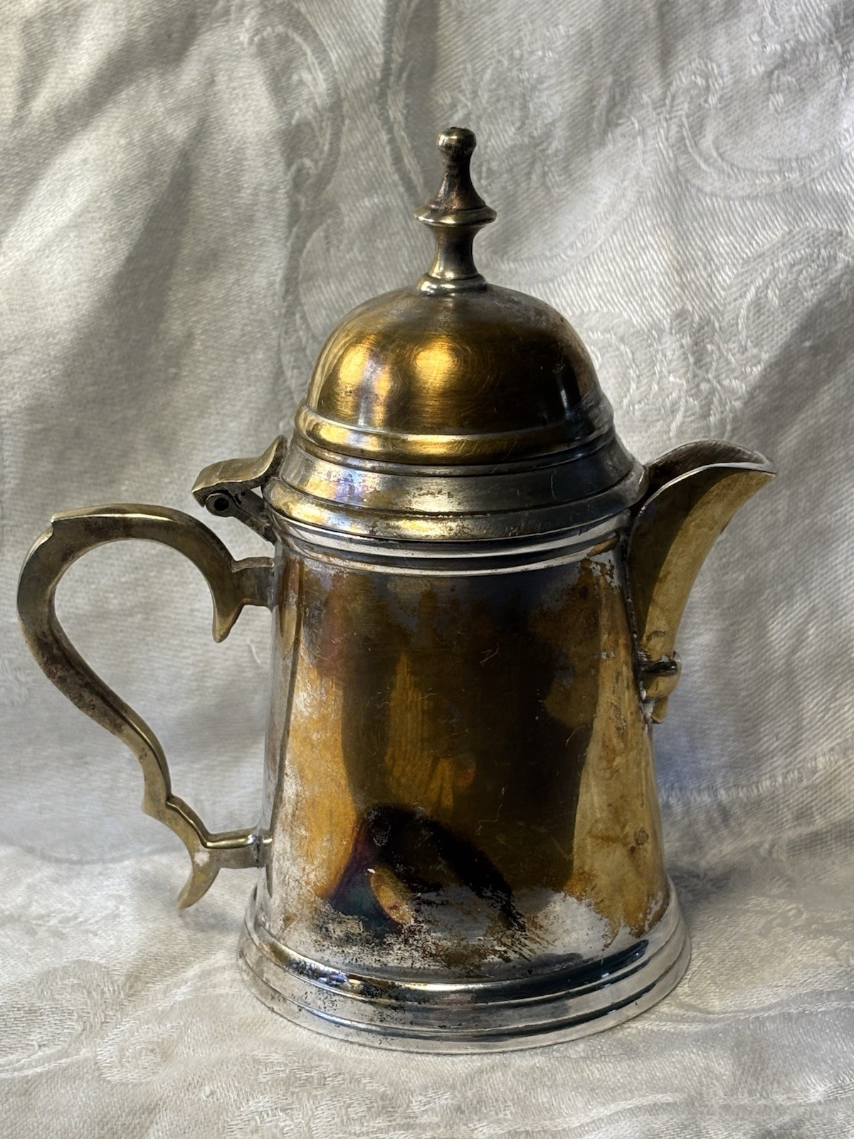 Sterling Silver Plated Creamer, Sugar & Salt/Pepper Shakers On Silver Plater