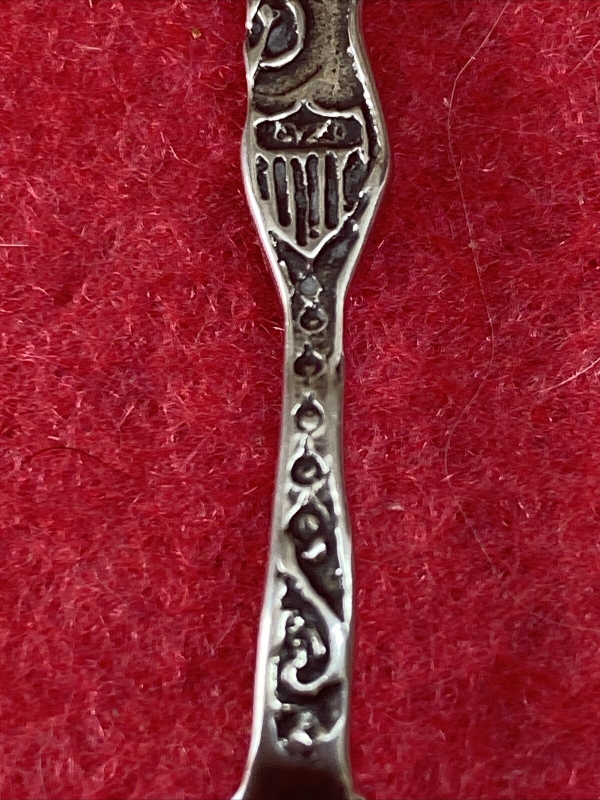 RARE! President Theodore Roosevelt Teddy Bear 2 3/8″ Sterling Silver Salt Spoon