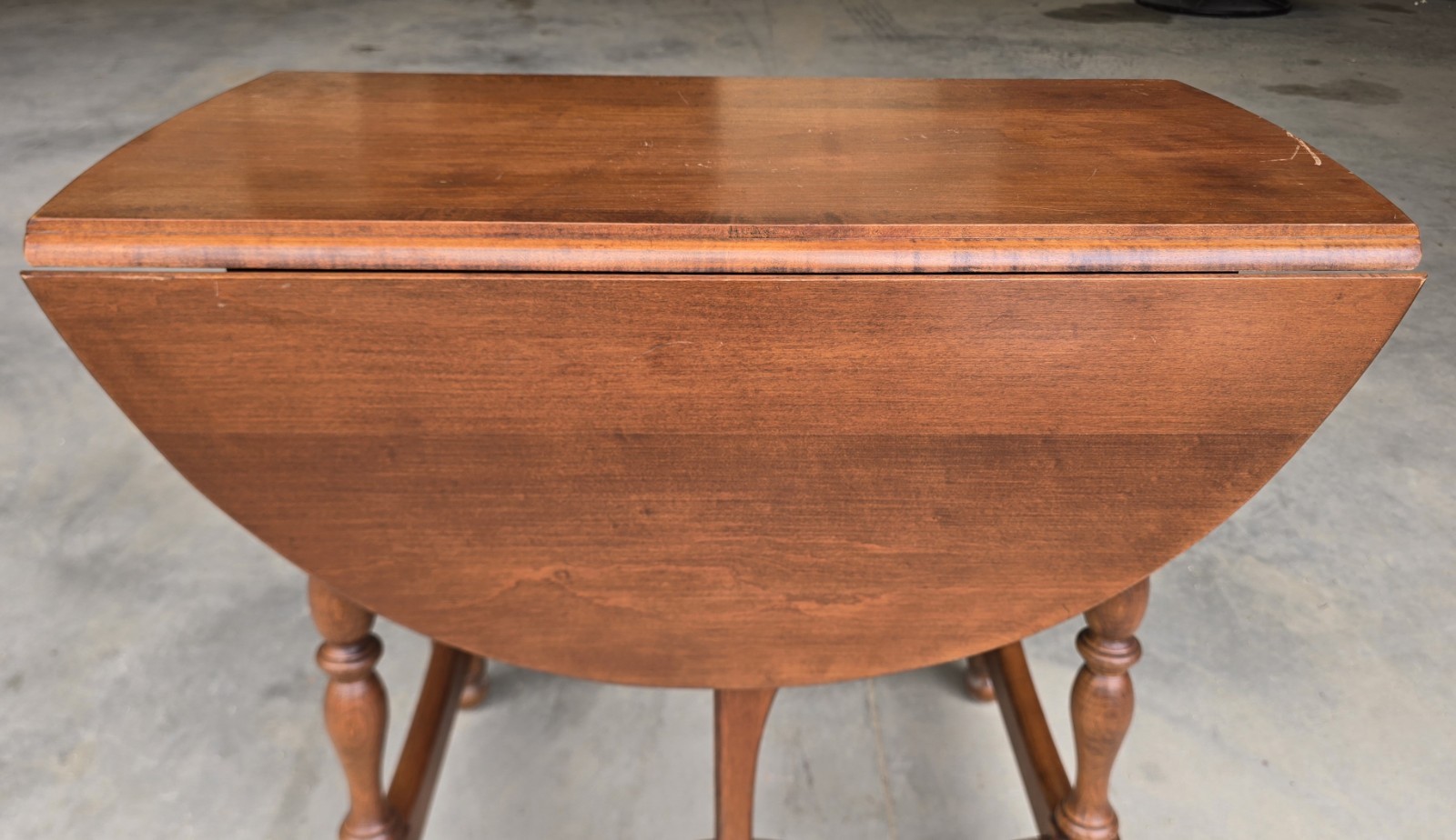 MCM Wood Dropleaf Table Heywood Wakefield 28″× 14″ × 24″