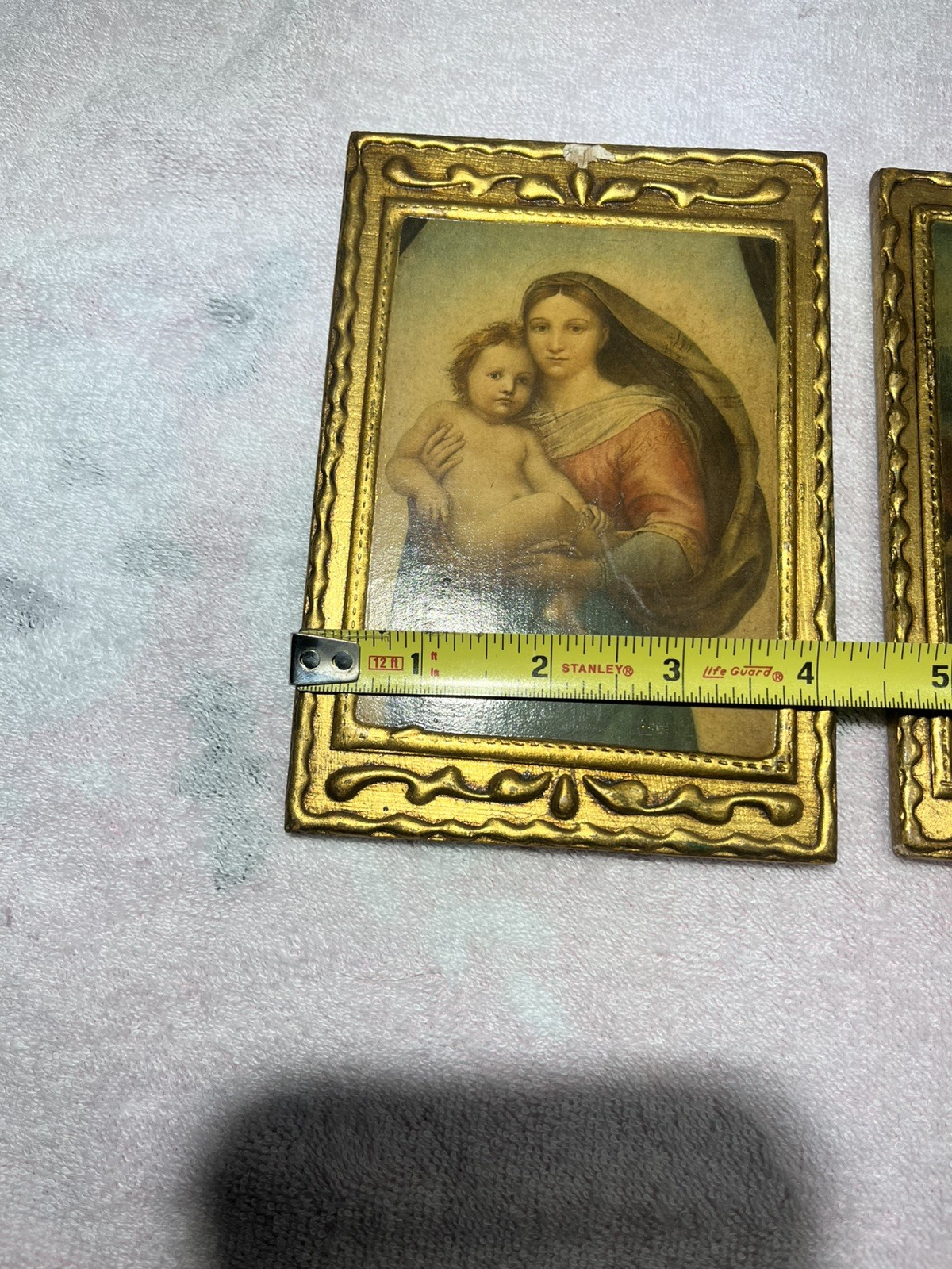 Mona Lisa Lot Of 2 plaques Gold Wood Very Rare Unique!! By Ugo Reghini