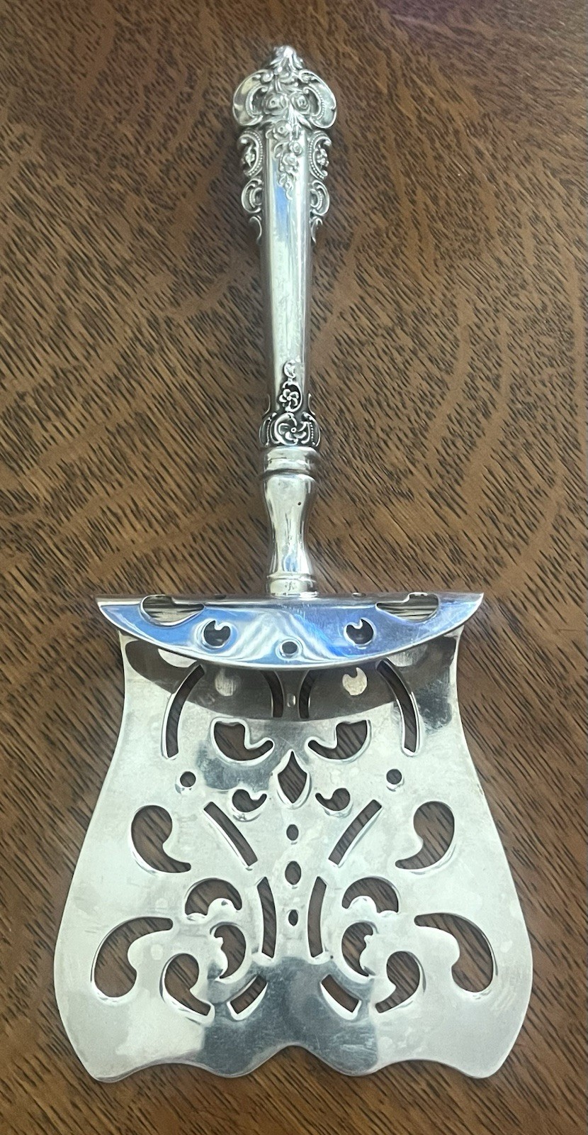 Wallace Grande Baroque Sterling Silver Handle Hooded Asparagus Server
