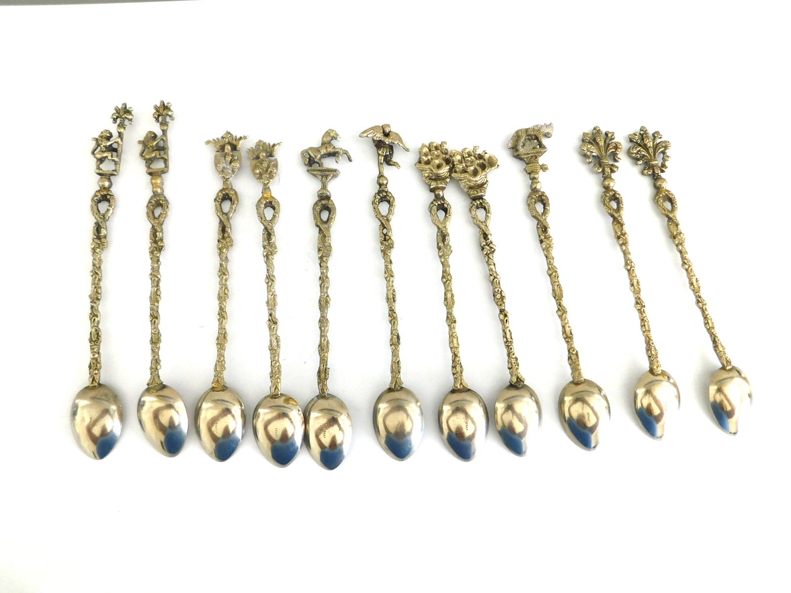 Antique Iced Tea Spoons Silver Plated, Dessert, or Appetizer spoons set of 11