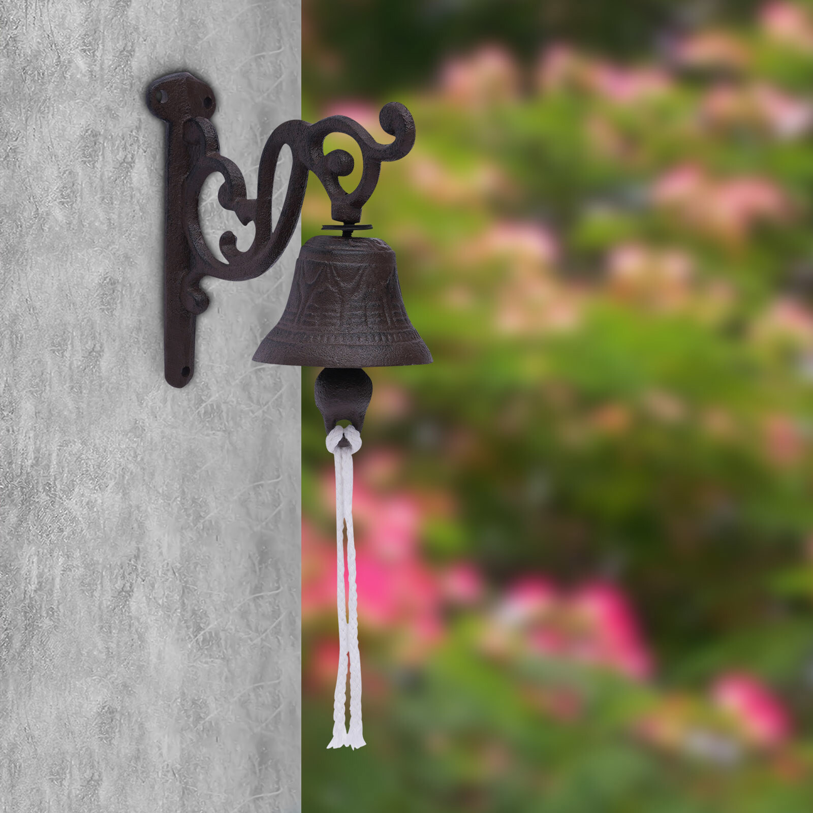 Cast Iron Door Bell Wall Mounted Outside Decorative Accent Bells for Farm House