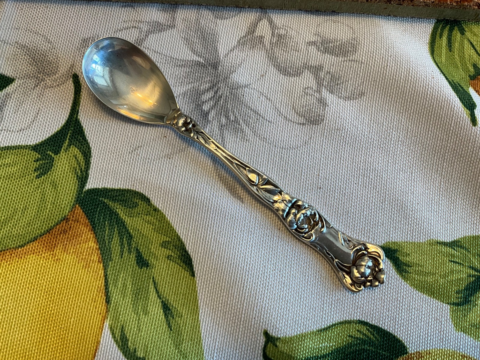 Rare Antique Wallace Peony Sterling Silver Egg Spoon No Mono Sold Individually