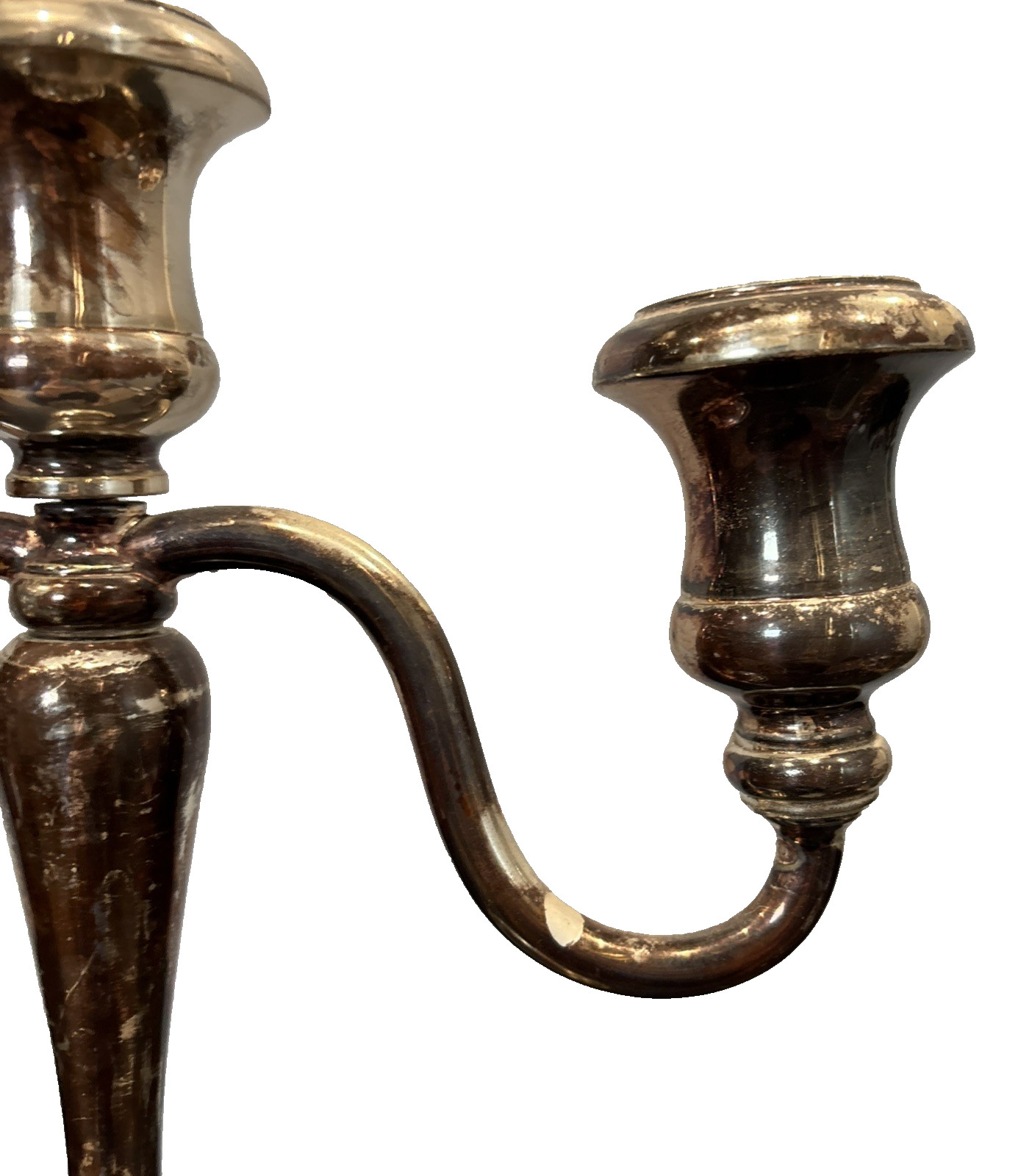 Sheffield Silver Co Silverplate Candlestick Italy Elegant 9 3/4” 9 1/4″ Romance