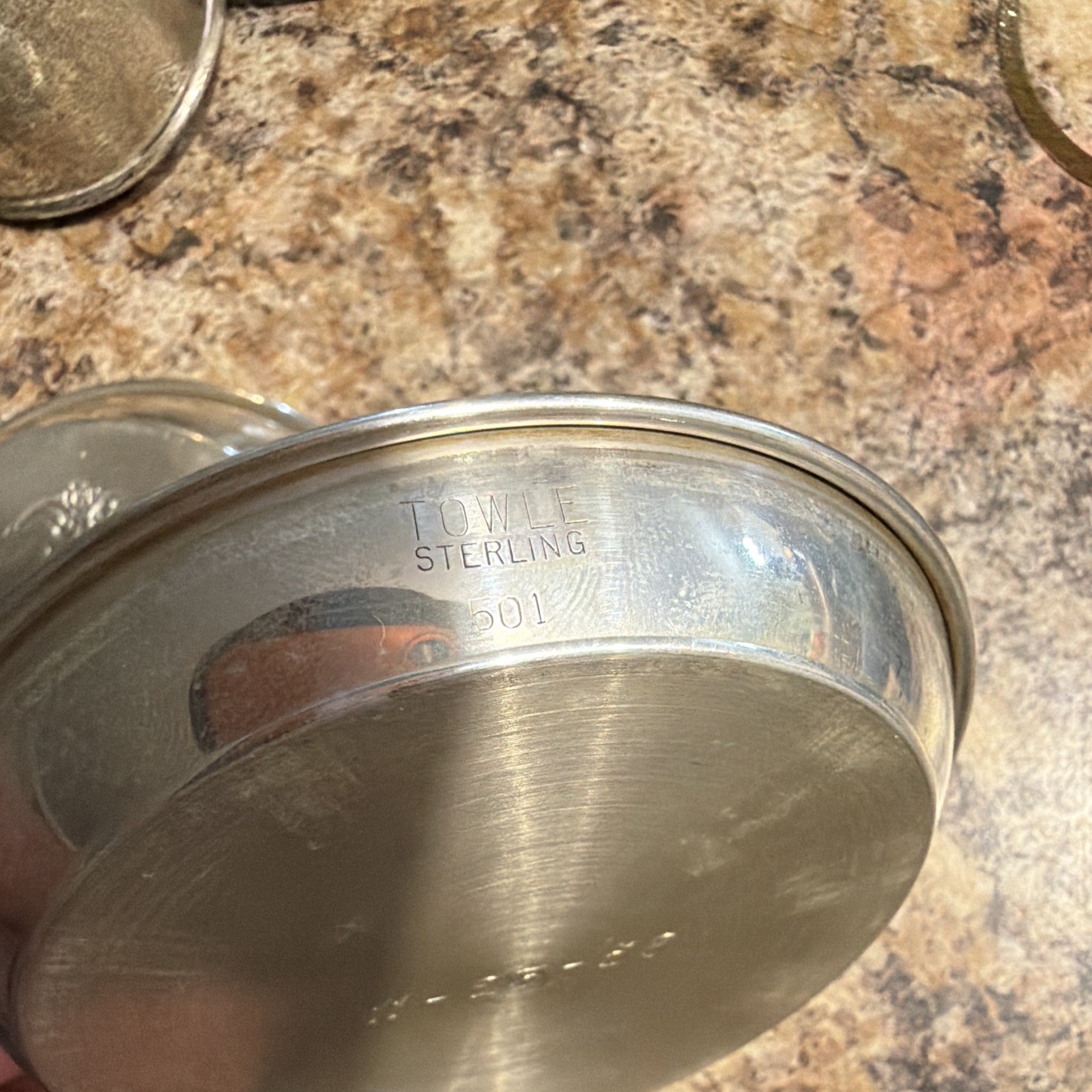 Towle Sterling Silver (.925) 601 Coaster Dish Lot Alvin S256 Base Cup 103 grams
