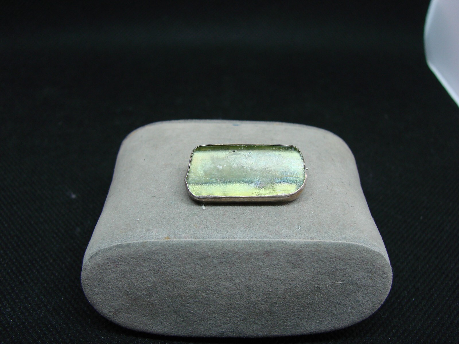 Vintage Sterling Silver Handmade Ancient Roman Glass Pin 925 1″ long !