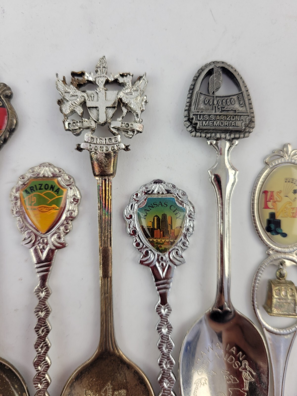 17pc Set of Vintage Souvenir Spoons Germany, Arizona, London, Vegas, Paris