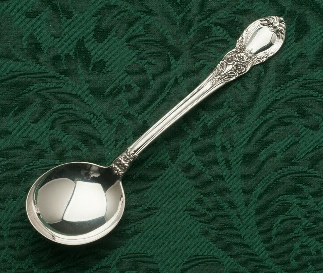 American Victorian by Lunt Sterling Silver set of 4 Cream Soup Spoons 6.25″