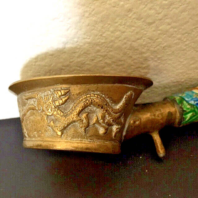 Asian Antiques, Enamel, Cloisonne, Brass, Silk Iron, “Dragon”, 1900-1940, China