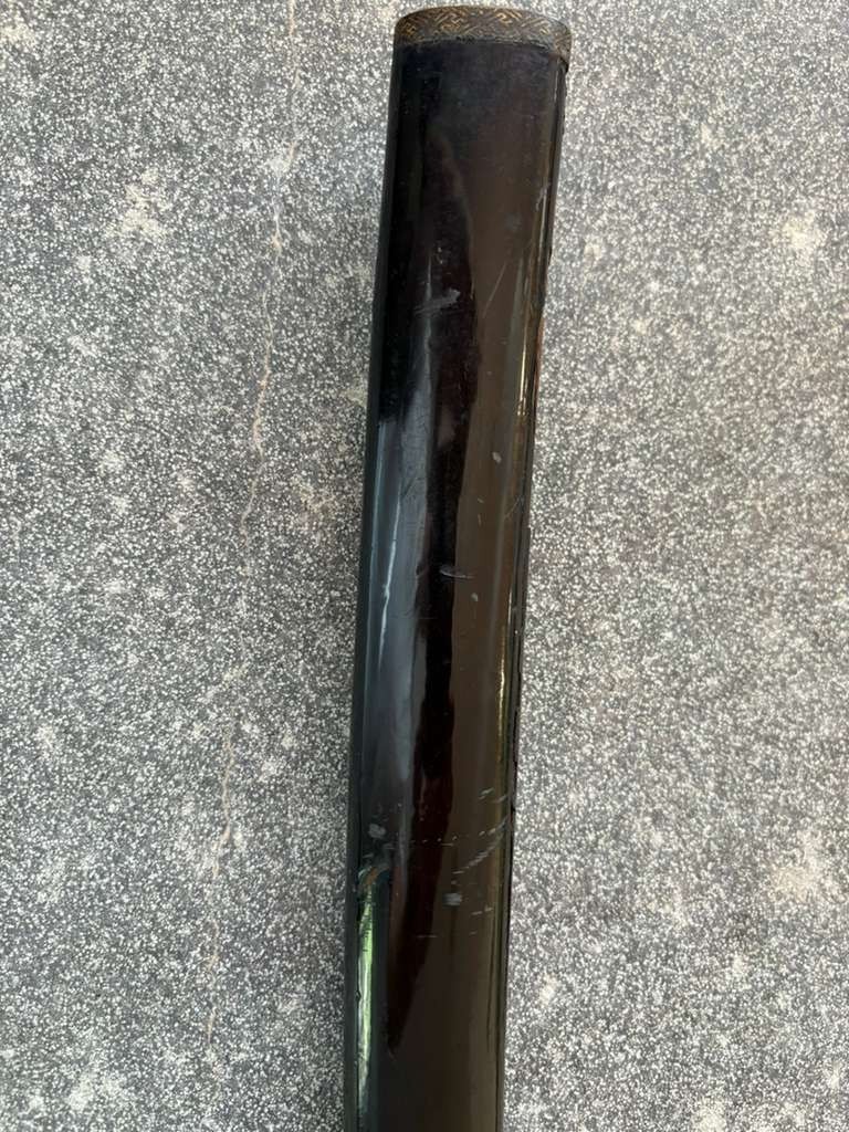 Edo Period Japanese Sword Katana Wakizashi Scabbard Saya Lacquered Brown/Plum