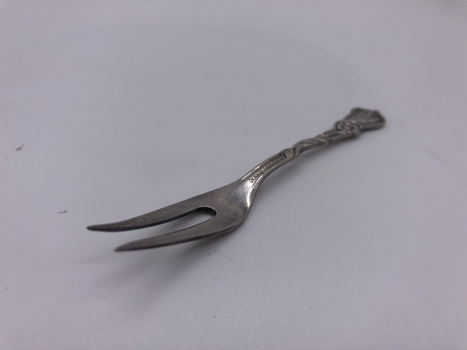 Nils-Johan P.R NS ALP Silversmith Sweden Silver plate Floral Lemon Olive Fork