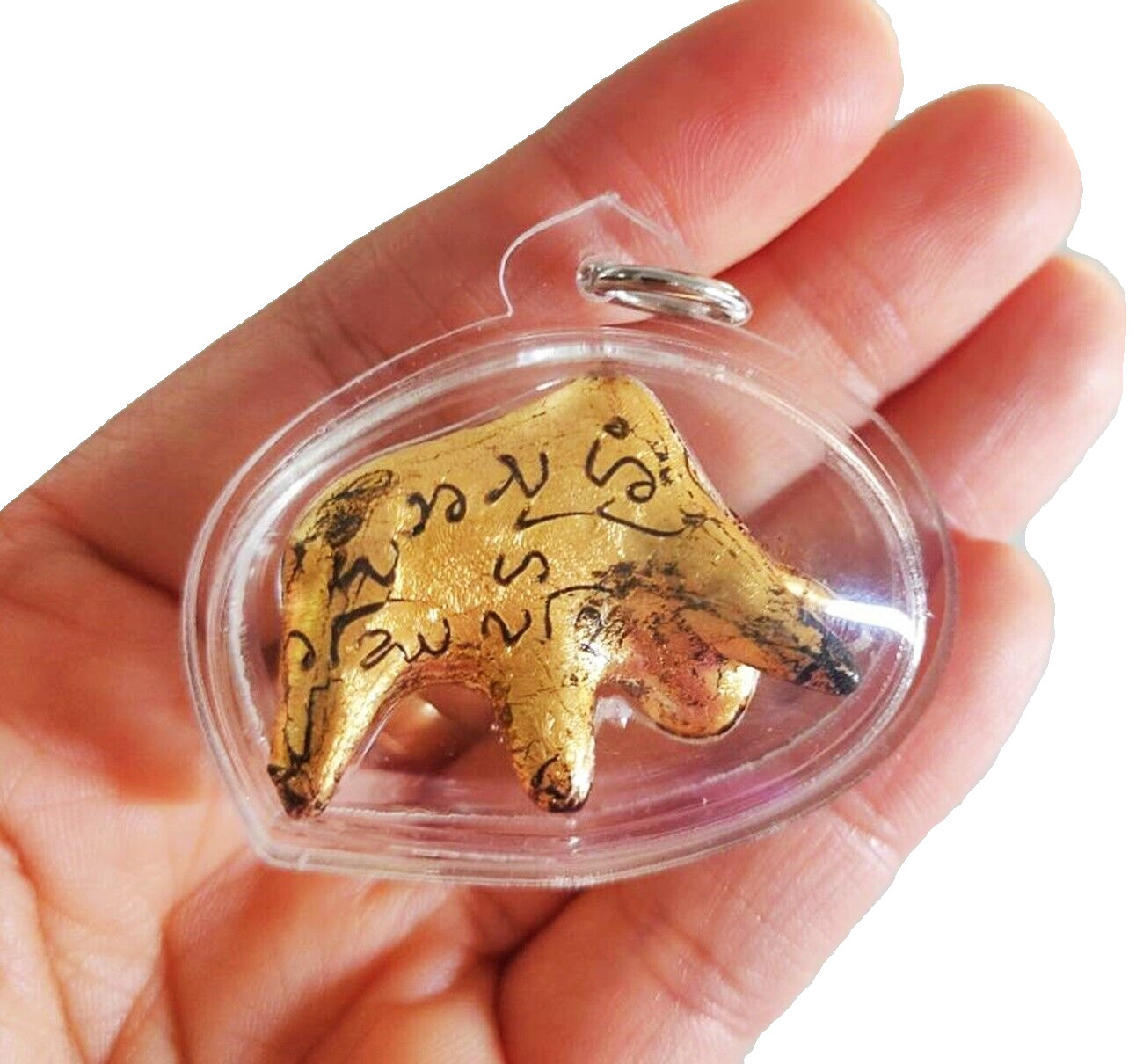 Talisman Thai Wua Thanu Golden Guardian Bull Amulet Protection Black Magic Rare